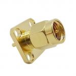 4-Hole Flange Panel Mount SMA Connector Straight (Plug, Male,50Ω) L15.4mm L25mm L30.8mm